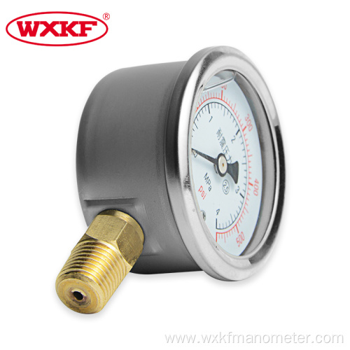 Stainless steel manometer glycerin filled pressure gauge